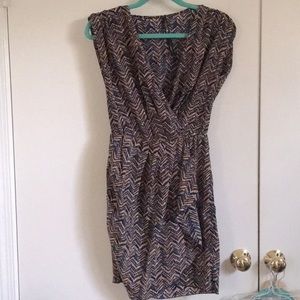 Silky pattern dress by Renee C.